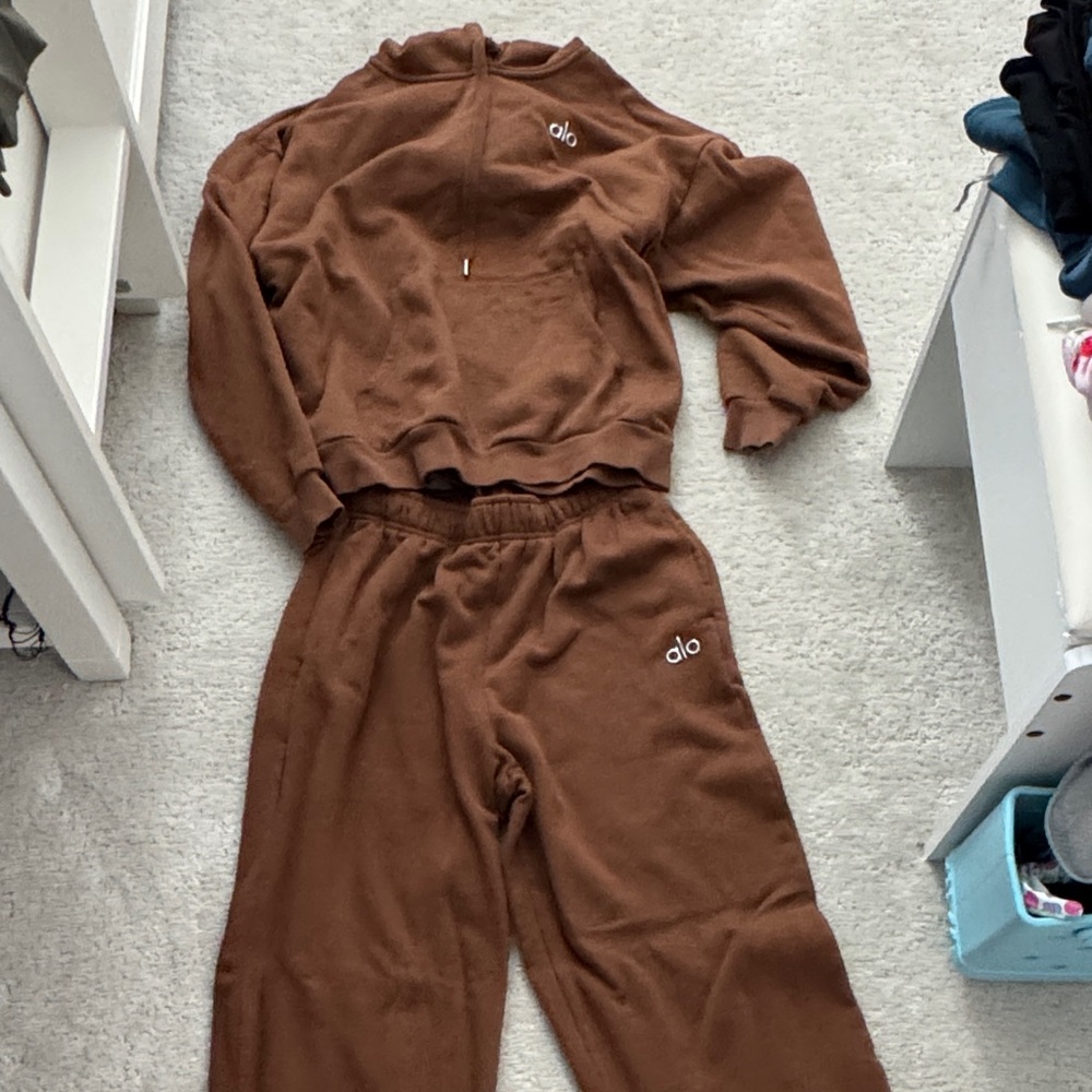 ALO Yoga Brown Sweatshirt & Hoodie Set